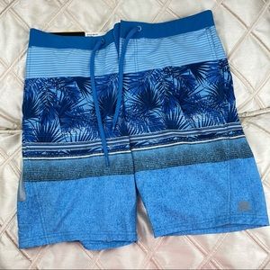 Zeroxposur Tropical Blue Swim Trunks Shorts M